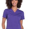 Cherokee Workwear Clearance Women's V-Neck Solid Scrub Top -Silverts-shop 1 ck ww665 clearance 650