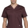Cherokee Workwear Clearance Men's V-Neck Utility Solid Scrub Top -Silverts-shop 1 ck ww670 clearanceesp 650