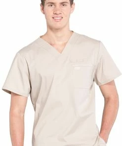 Cherokee Workwear Clearance Men's V-Neck Solid Scrub Top
