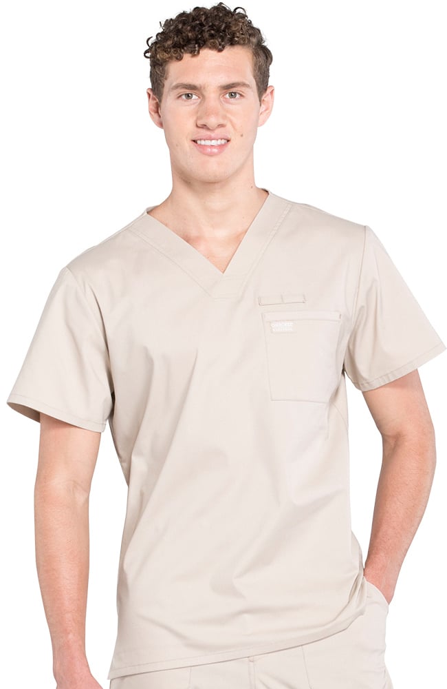 Cherokee Workwear Clearance Men's V-Neck Solid Scrub Top 3 Cherokee Workwear Clearance Men's V-Neck Solid Scrub Top
