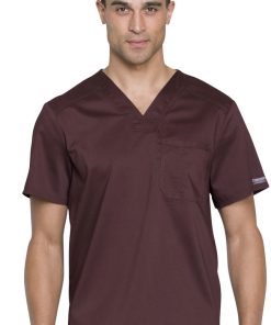 Cherokee Workwear Clearance Men's V-Neck Solid Scrub Top