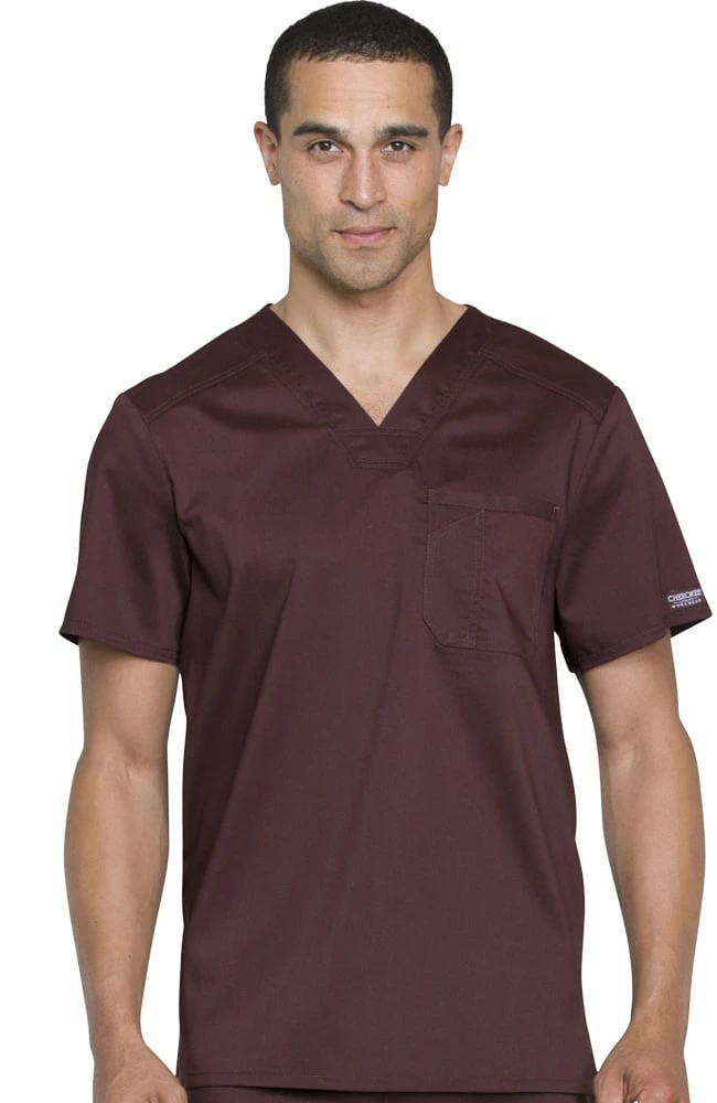 Cherokee Workwear Clearance Men's V-Neck Solid Scrub Top