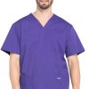 Cherokee Workwear Clearance Men's V-Neck Utility Solid Scrub Top -Silverts-shop 1 ck ww695 clearance 650
