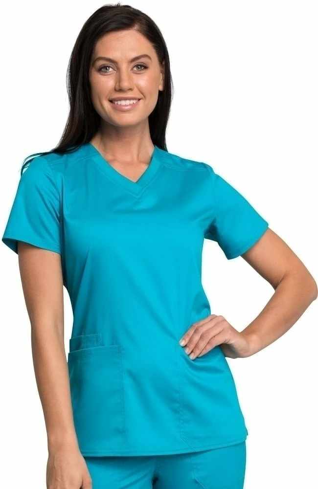 Cherokee Workwear Women's V-Neck Solid Scrub Top