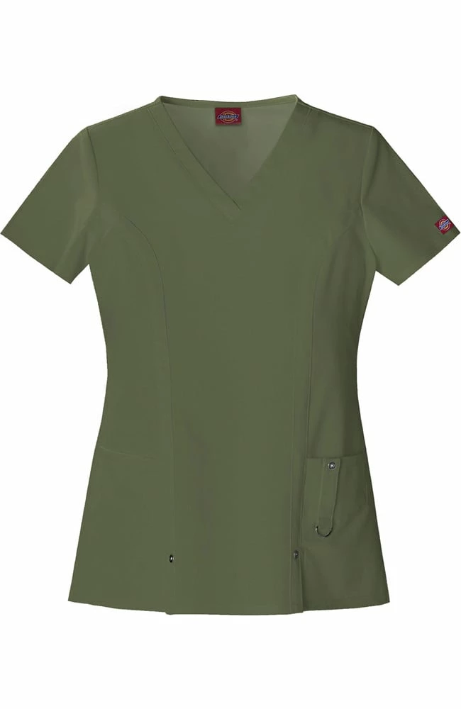 Dickies Clearance Women's V-Neck Solid Scrub Top