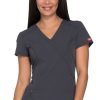 Dickies Clearance Women's Mock Wrap Solid Scrub Top 1 Dickies Clearance Women's Mock Wrap Solid Scrub Top -Silverts-shop 1 di 85956 clearance 650