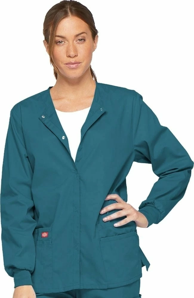 Dickies Clearance Women's Snap Front Scrub Jacket