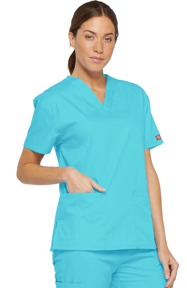 Clearance Women's V-Neck Solid Scrub Top Dickies Clearance Women's V-Neck Solid Scrub Top -Silverts-shop 1 di 86706 clearance 650
