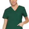 Dickies Clearance Women's Mock Wrap Solid Scrub Top -Silverts-shop 1 di 86806 clearance 650