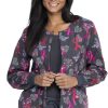 Dickies Clearance Women's Snap Front Speck-Tacular Love Print Scrub Jacket -Silverts-shop 1 di dk301 printclearancespk 650