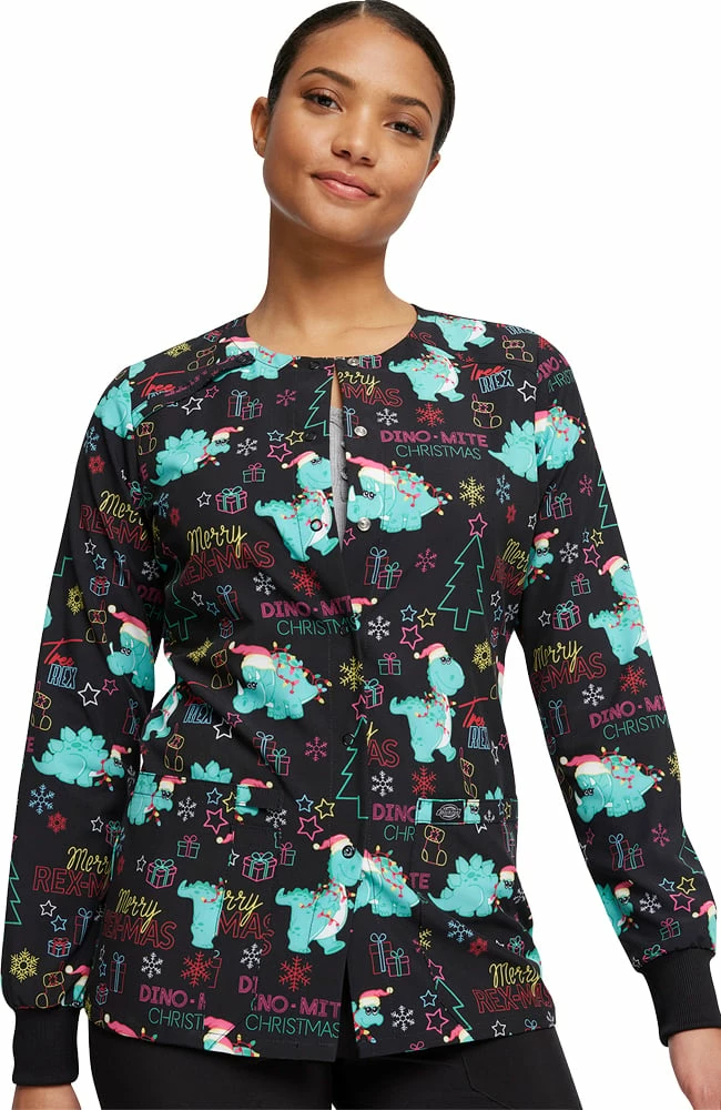 Dickies Women's Merry RexMas Print Jacket