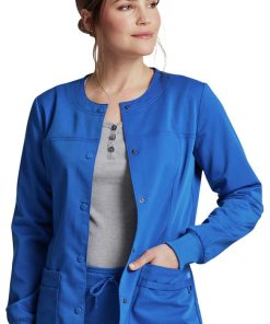 Dickies Women's Snap Front Solid Scrub Jacket