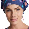 Dickies Women's Bouffant Denim Garden Print Scrub Hat -Silverts-shop 1 di dk514 printdng 650