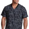 Dickies Clearance Men's Fractured Prism Pewter Print Scrub Top -Silverts-shop 1 di dk607 printclearancefap 650