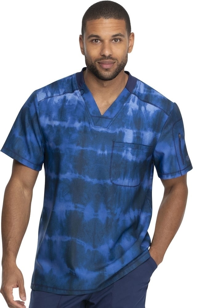 Clearance Men's Tie Dye Stripes Navy Print Scrub Top Dickies Clearance Men's Tie Dye Stripes Navy Print Scrub Top -Silverts-shop 1 di dk613 printclearancetyn 650