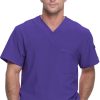 Dickies Clearance Men's V-Neck Solid Scrub Top -Silverts-shop 1 di dk635 clearancegrp 650