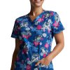 Dickies Clearance Women's Be Kind To Each Otter Print Scrub Top -Silverts-shop 1 di dk704 printclearancebie 650