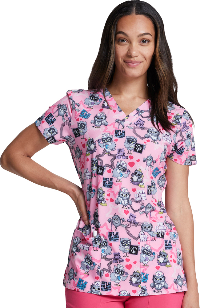 Clearance Women's Hoo Cares For You Print Scrub Top Dickies Clearance Women's Hoo Cares For You Print Scrub Top -Silverts-shop 1 di dk717 printclearancehoc 650