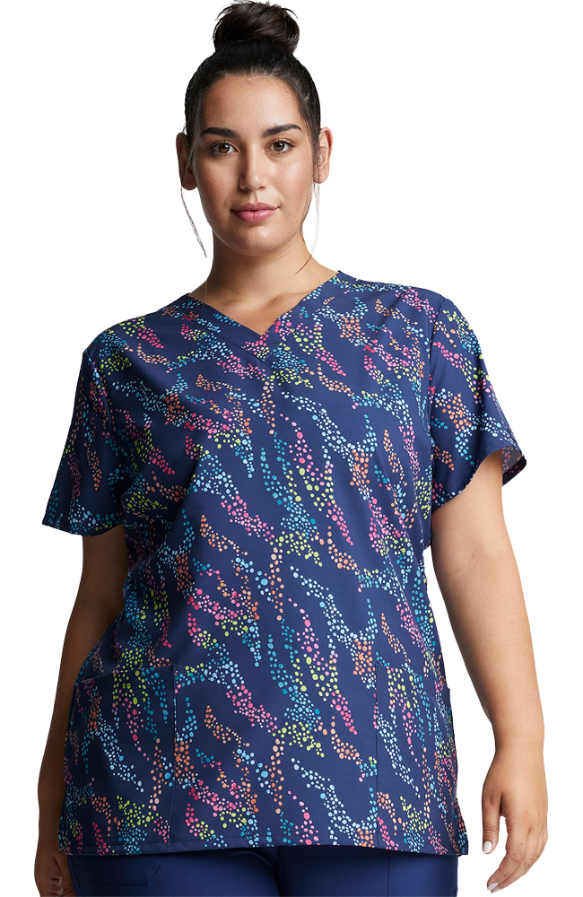 Clearance Women's Safari Spots Print Scrub Top Dickies Clearance Women's Safari Spots Print Scrub Top -Silverts-shop 1 di dk717 printclearancesfs 650