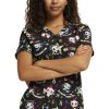 Dickies Women's Different Tune Print Scrub Top -Silverts-shop 1 di dk717 printdft 650