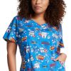 Dickies Clearance Women's Super Smile Print Scrub Top -Silverts-shop 1 di dk721 printclearancesus 650