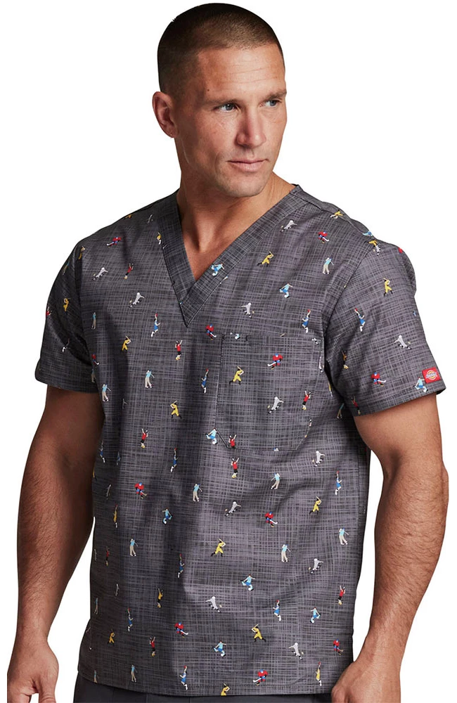 Dickies Clearance Men's Hey There Sport Print Scrub Top
