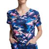 Dickies Women's V-Neck Camo In Line Print Scrub Top -Silverts-shop 1 di dk731 printcil 650