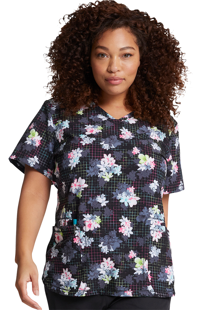 Clearance Women's Light Bright Blooms Print Scrub Top Dickies Clearance Women's Light Bright Blooms Print Scrub Top -Silverts-shop 1 di dk731 printclearancelbb 650