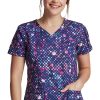 Dickies Women's Dot's Get Going Print Scrub Top 1 Dickies Women's Dot's Get Going Print Scrub Top -Silverts-shop 1 di dk731 printdts 650