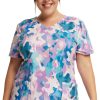 Dickies Women's Soft Camo-tion Print Scrub Top -Silverts-shop 1 di dk731 printsfc 650