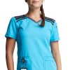 Dickies Clearance Women's V-Neck Solid Scrub Top -Silverts-shop 1 di dk740 clearance 650