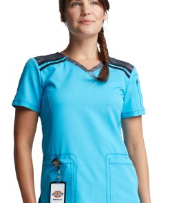 Dickies Clearance Women's V-Neck Solid Scrub Top
