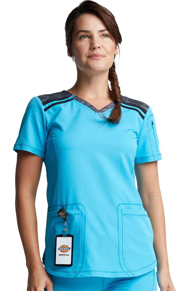 Dickies Clearance Women's V-Neck Solid Scrub Top