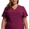 Dickies Women's V-Neck Top -Silverts-shop 1 di dk747 650