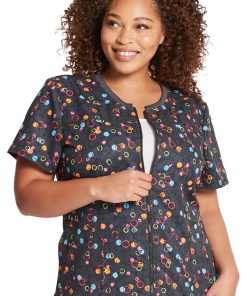 Dickies Clearance Women's Dots So Bright Print Scrub Top