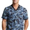 Dickies Clearance Men's Tough Glowing Print Scrub Top -Silverts-shop 1 di dk779 printclearancetgw 650