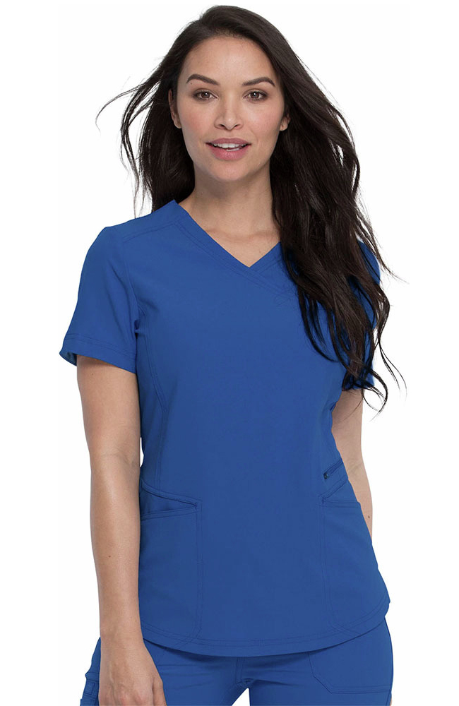 Dickies Clearance Women's Mock Wrap Solid Scrub Top 3 Dickies Clearance Women's Mock Wrap Solid Scrub Top