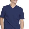 Dickies Men's Knitted Panel Solid Scrub Top 2 Dickies Men's Knitted Panel Solid Scrub Top -Silverts-shop 1 di dk845 650