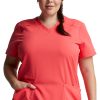 Dickies Clearance Women's Knitted Panel Solid Scrub Top 2 Dickies Clearance Women's Knitted Panel Solid Scrub Top -Silverts-shop 1 di dk875 clearance 650