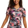 Dickies Women's Camo Plaid Print Scrub Top 1 Dickies Women's Camo Plaid Print Scrub Top -Silverts-shop 1 di dk876 printcap 650