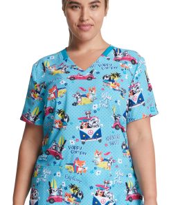 Dickies Clearance Women's Vacay All Day Print Scrub Top
