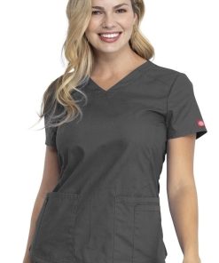 Dickies Women's V-Neck Solid Scrub Top