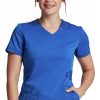 Dickies Women's V-Neck Solid Scrub Top -Silverts-shop 1 di dk940 650