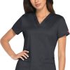 Dickies Women's 2 Pocket Solid Scrub Top -Silverts-shop 1 di dkp840 clearance 650