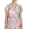 Healing Hands Clearance Women's Isabel Tie Dye Wave Print Scrub Top -Silverts-shop 1 hh 2218 printclearancetdw 650
