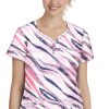 Healing Hands Clearance Women's Isabel Wild Stripes Print Scrub Top -Silverts-shop 1 hh 2218 printclearancewst 650