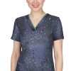 Healing Hands Clearance Women's Amanda Stary Sky Print Scrub Top -Silverts-shop 1 hh 2266 printclearancessk 650
