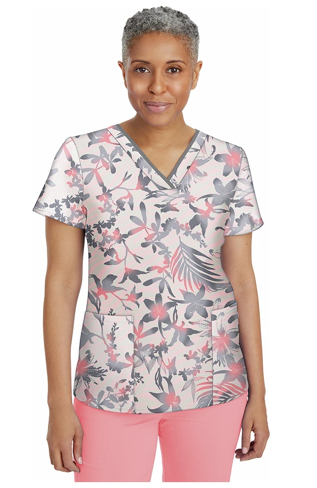 Healing Hands Clearance Women's Amanda Surf's Up Print Scrub Top