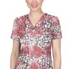 Healing Hands Clearance Women's Amanda Textured Skin Print Scrub Top