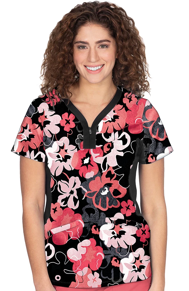 Healing Hands Clearance Women's Jessi Autumn Glow Print Scrub Top
